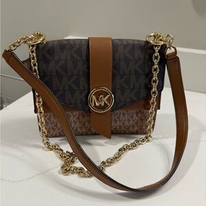 Michael Kors Brown and Black Crossbody Bag